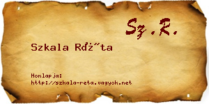 Szkala Réta névjegykártya